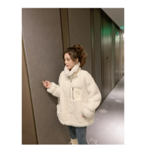 여성 데일리 루즈핏 하이넥 양털 집업 점퍼 자켓 아우터