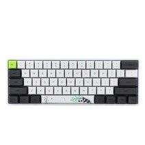 게임키보드 epomaker sk61 61 키 핫 스왑 가능 기계식 키보드 rgb 백라이트 nkro type-c 케이블 winmac gateron 광 스위치용, Gateron Optical Red|Panda