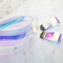 클레이앤데코 홀로그램 PVC 리본 10mm, 투명