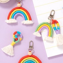 민화샵 마크라메 무지개 키링 DIY 열쇠고리만들기, 민화 마크라메 키링_무지개