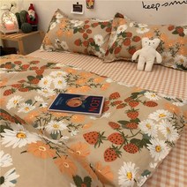 캐릭터침구 샤오칭 신 애니메이션 워싱 면 블루 오리 4종 큐트 테드브라운 소프트 이불커버 침대용품 4748917773