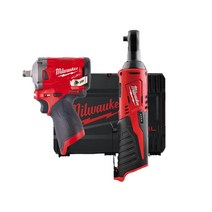 밀워키 12V 충전 콤보 세트 M12 FPP2AR-0X (렌치 + 라쳇), 02) 6.0/3.0배터리 포함 풀세트