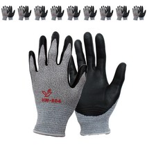 한우 HW-604 NBR 코팅장갑 10켤레, 1세트