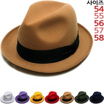 이럭셔리클럽 고급형 짧은챙 모직 중절모 페도라 신사모자 남자모자-CAP190936