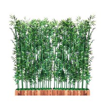 [GoCo] 고풍스러운 대나무 장식 인테리어 파티션 공간분리 가벽 야외 카페 거실 인조, 타입A 2m높이x16개/0.5m화분x2sets