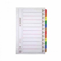 IF303 A4 PP 인덱스 고급 숫자 1팩 12가지 색상
