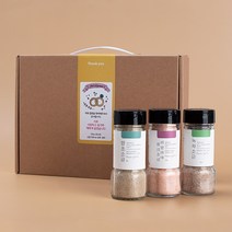 히말라야핑크솔트+함초소금+녹차소금 결혼 조문 돌 칠순 팔순 어린이집 관공서 학교 기업 회사 개업 단체선물 답례품 설 추석 명절 소금선물세트, 함초+핑크+녹차_3A답례품