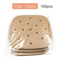 에어프라이어 50pcs 공기 프라이 기선 라이너 일회용 목재 펄프 논문 비 스틱 김이 나는 바구니 매트 36L 공기 프라이어에 대 한 베이킹 오일 종이 매트, CHINA, 19CM