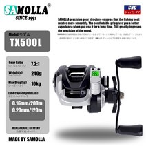 빙어전동릴 갈치 우럭 방어 새로운 Led 스크린 전자 낚시 릴 베이트 캐스팅 고속 72:1 10kg 방수 바닷물 캐, 04 SILVER LEFT HAND