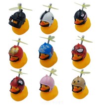 킥보드 악세사리 바람개비 자전거 오리 오토바이 러버덕 전동 킥보드 바이크 헬멧 유아 씽씽카, 7(데드헬멧덕)