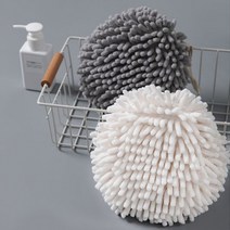좋은 주방 1+1 흡수력 극세사 고리수건, 화이트+그레이