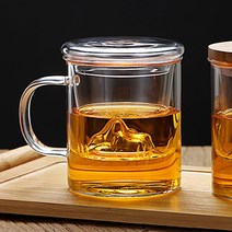 차우림이 손쉬운 유리 필터 로하티 뚜껑 포함 포트리 내열유리 티머그(350ml), 상세페이지 참조