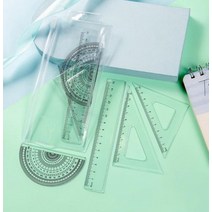 플라스틱자 직각자 각도기 세트 삼각자 학생용자