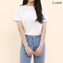 엘케이트 여성 반팔티 LVET001 라운드넥 모달 무지 베이직 기본티