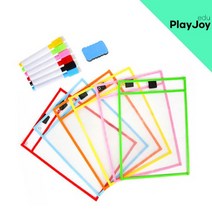 플레이조이 무한반복 워크시트 케이스 Edu 보관 그리기 6종, 워크시트6ea + 싸인펜6ea+싸인펜지우개