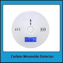 2 in 1 무선 일산화탄소 감지기 연기 감지기 CO Warner Fire Secur 알람 85dB 음성 Promp 디지털 LCD 디스, CO  Detector