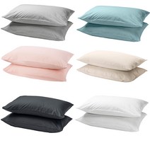 이케아 베개커버 드발라 50x80cm 2입 블랙 1개