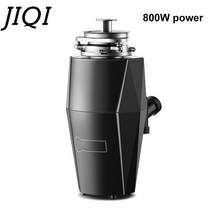 JIQI 원격 제어 싱크 음식물 쓰레기 처리기 주방 잔류 분쇄기 스테인레스 스틸 블레이드 EU, 10 800W black