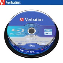 버바팀 블루레이 더블레이어 BD-R DL 10P Cake 6배속 50GB 10장 공디스크 공미디어