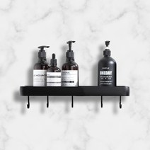 무타공 강력 10kg 부착 욕실 화장실 선반 샴푸 정리대, 40cm 선반 + 후크 / 1개