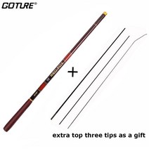 Goture 레드 폭스 3.0-7.2m 스트림 텔레스코픽 경량 잉어 rod 낚시대, 빨간색, 6.3m