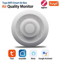 공기질측정기 경보기 감지기 Tuya-Wifi 공기질 모니터 스마트 홈 CO2 센서 미터 포름알데히드 VOC CH2O 온도 습도, [02] Zigbee, 한개옵션1