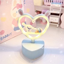 귀여운 시나모 쿠로미 멜로디 무드등 미니어쳐 키트 피규어 수면등 선물 연인 입학 생일, 시나모롤