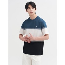 블루 경량 피케 컬러 블록 티셔츠 (BC2442C25P)