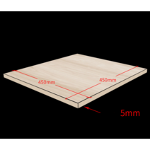 PLYWOOD 항공합판 목재재단 MDF 참피나무 레이어 보드 열전달 공예 시트 모형비행기, 45x45x0.50cm 4매