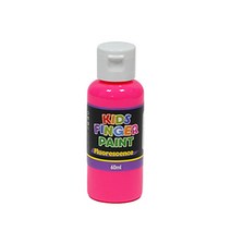 키즈 핑거페인트 형광색 60ml 낱색 / 키즈맘아트 유아 물감 미술 그림 놀이 촉감 오감 발달 자극 감성 손가락물감 어린이집 유치원 드로잉 키즈 카페 집콕 엄마표미술 홈스쿨 선물, 형광 분홍
