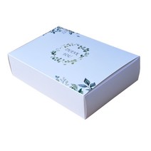 선물포장 수건 타올상자 투명창 화이트 선물상자 창문 접이식 작은 미니 흰색손잡이 종이상자, 그리너리박스