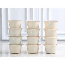 레몬글라스 갓지은 밥맛 쿡앤밥 GEM 밥팩 - 275ml 12개 세트 전자렌지용 모노톤 ZEN스타일 냉동밥 보관용기 그레이 아이보리, 아이보리 용기 12SET