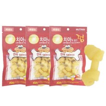 국산 소형견 치석제거 연어 개껌 간식 3봉 반려동물간식 강아지치석간식 펫, 1개