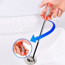 막힌 곳 뻥뻥~ 뚫어주는 배수구집게 이물질제거 욕실배수구청소 집게 머리카락제거 하수구, 160CM, 1개