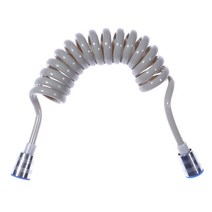 플라스틱 PVC 다용도 실리콘 호스 욕실 샤워 배관 호스 세척기 화장실 스프레이 건 전화선 텔레스코픽 스, 03 grey_02 2 meters