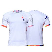 2022 카타르 월드컵 대표팀 아르헨티나 메시 프랑스 브라질 유니폼 단상 축구복 도매, 2022 벨기에 화이트-엠블럼 포함