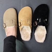국산 털 슬리퍼 225-280 겨울 여성 남성 커플 가벼운 스웨이드 블로퍼 겨울 캠핑 퍼슈즈 학교 사무실 실내화 실외화