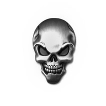 할리데이비슨 스티커 할리스티커 해골 엠블럼 바이크스티커, 21 SILVER SKULL, 1