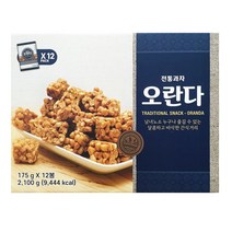 산들에바람 전통과자 오란다 2.1kg (175gx 12봉)+미니약과1개 /개별포장 옛날과자 강정, 12봉+미니약과1개, 175g