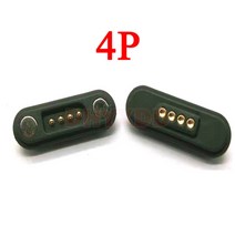 플러그 단자 와이어 터미널 커넥터1-10 pair 2a 방수 마그네틱 포고 핀 커넥터 2p 3p 4p 5p 6p pogopin 남성 여성 2.2mm 스프링 장착 dc 전원 소켓, 4핀, 10쌍