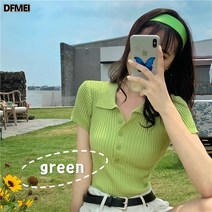 DFMEI 쇼트 반팔 티 니트 레깅스
