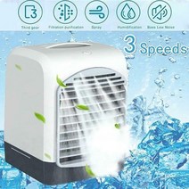 이동식 에어컨 쿨러 휴대용 미니 데스크탑 에어컨 USB 물 제습컨 움직이는 아파트 작은방, 하얀색