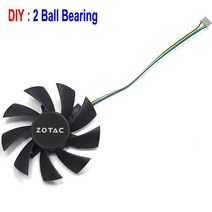 그래픽카드 85MM T129215SH 냉각 팬 교체 ZOTAC GeForce GTX1060 GTX 1060 미니 ZT-P10600A-10L 960 그래픽, 03 DIY-2 Ball Bearing
