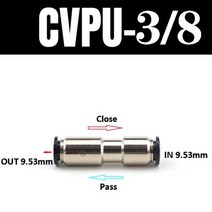 볼 밸브 수도계량기동파방지 공압 단방향 비 반환 체크 SMC 유형 스트레이트 컨트롤 CVPU AKH 플라스틱 원터치 피팅, cvpu 3-8