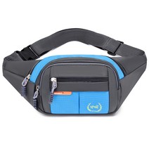 AZMON 옥스퍼드 미니 힙색 다용도 멀티포켓 허리가방, 넓이35cm x 높이15cm x 두께4cm, 블루