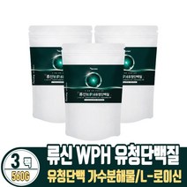 류신 WPH 유청단백질 WPC 유청농축단백 프로틴 분말 함유, 560g, 3팩