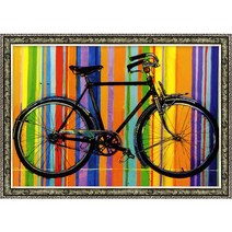 헤야 탈리아 램퍼트 나의 자전거 일러스트 1000피스 직소퍼즐액자 HE29541, 퍼즐+앤틱카키액자