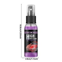 물왁스 코팅 스프레이 3 In 1 자동차 세라믹 보호 왁스 광택 워터리스 워시 소수성 탑 코트 광택제, [01] 30ml