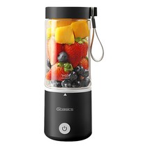 Gbasics 휴대용 텀블러 미니 믹서기 블렌더 420mL, 블랙