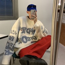 봄가을 캐주얼 맨투맨 남자 ins 트렌드 힙합 개성 일본 복고풍 건달 멋스러운 하이 스트리트 풀오버